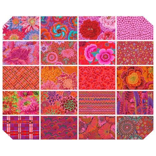 Kaffe Fassett Collectiven Classics Plus Ruby kaitalerulla 40 punaista kangaspalaa