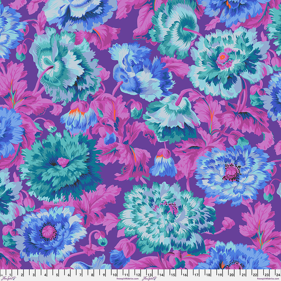 Kaffe Fassett Collective - Rosemary Green PWPJ134.BLUE puuvillakangas, August 2025 -kokoelma, tilkkutyö- ja käsityökangas.