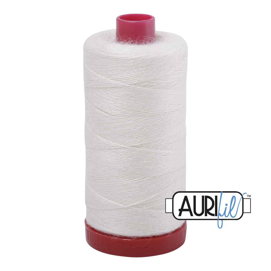 Aurifil Wool 12wt 8021 Off White villasekoite -ompelulanka