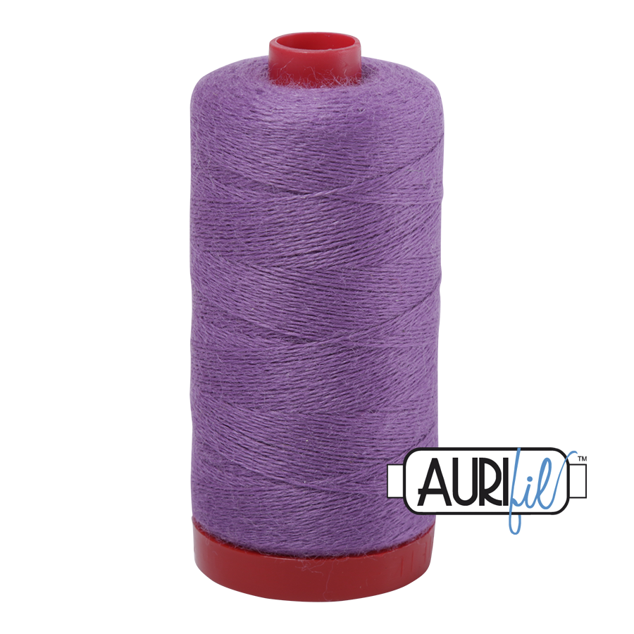 Aurifil Wool 12wt 8552 Orchid Purple villasekoite -ompelulanka