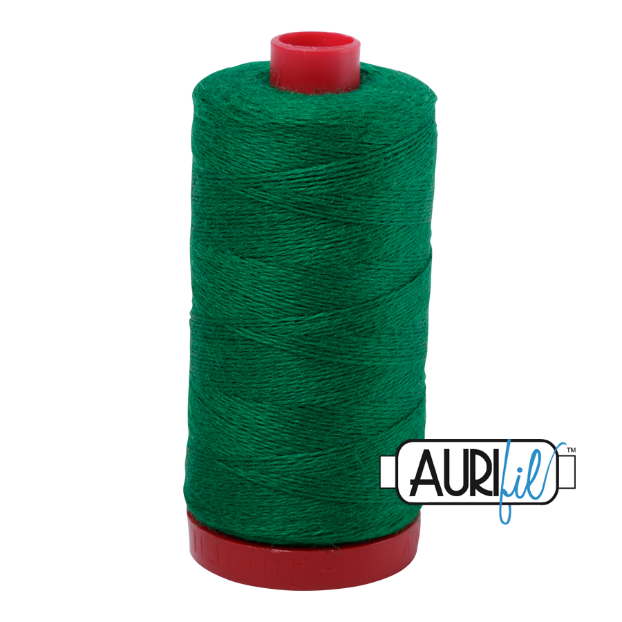 Aurifil Wool 12wt 8880 Lawn Green villasekoite -ompelulanka