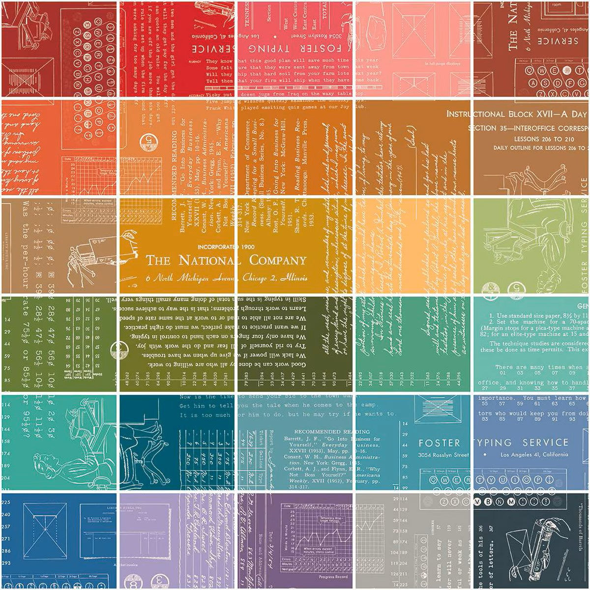 Lori Holt Type/ography roll of paper Rollie Pollie 40 pieces cotton Lori Holt Type/ography roll of paper Rollie Pollie 40 pieces cotton