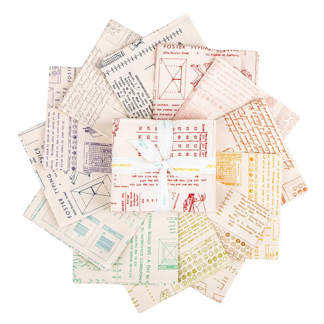 Type/ography B Fat Quarter -nippu, Lori Holt suunnittelu, Riley Blake Designs.