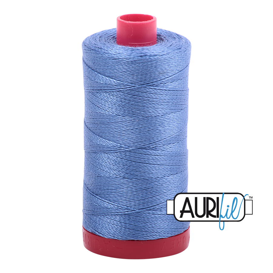 Aurifil 12wt 1128 Light Blue Violet 100% cotton sewing thread