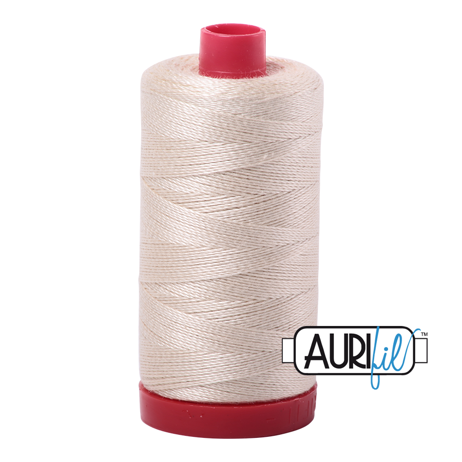 Aurifil 12wt 2310 Light Beige 100% cotton sewing thread