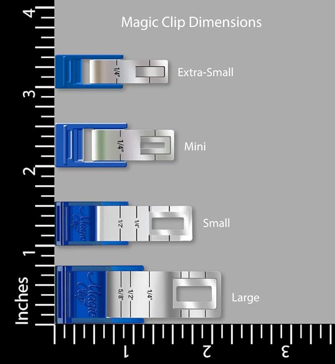 Magic Clip™ Extra Small – sy- och quiltklämmor, 12-pack