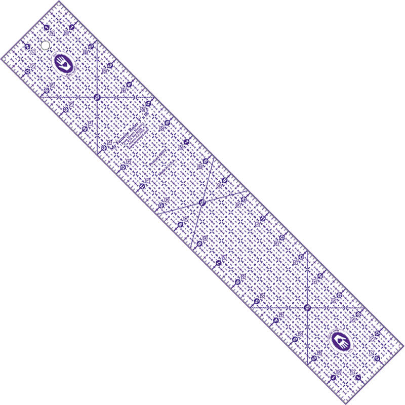 Marti Michell My Favorite Ruler, 3x18 tuumaa, violetit mitat ja symbolit