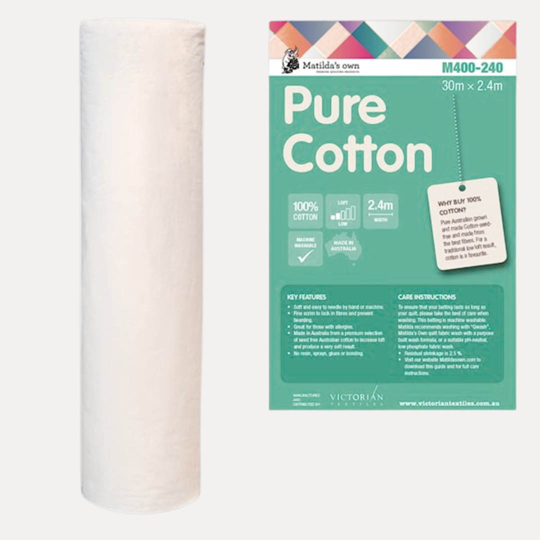 Matilda's Own Pure Cotton -vanu 100% 240 cm – puuvillavanu tilkkutöihin