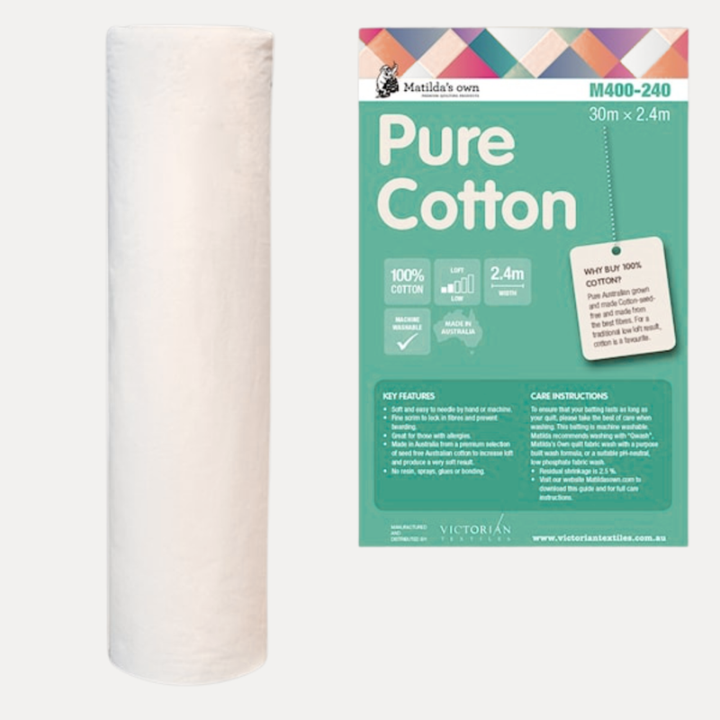 Matilda's Own Pure Cotton -vanu 100% 240 cm – puuvillavanu tilkkutöihin