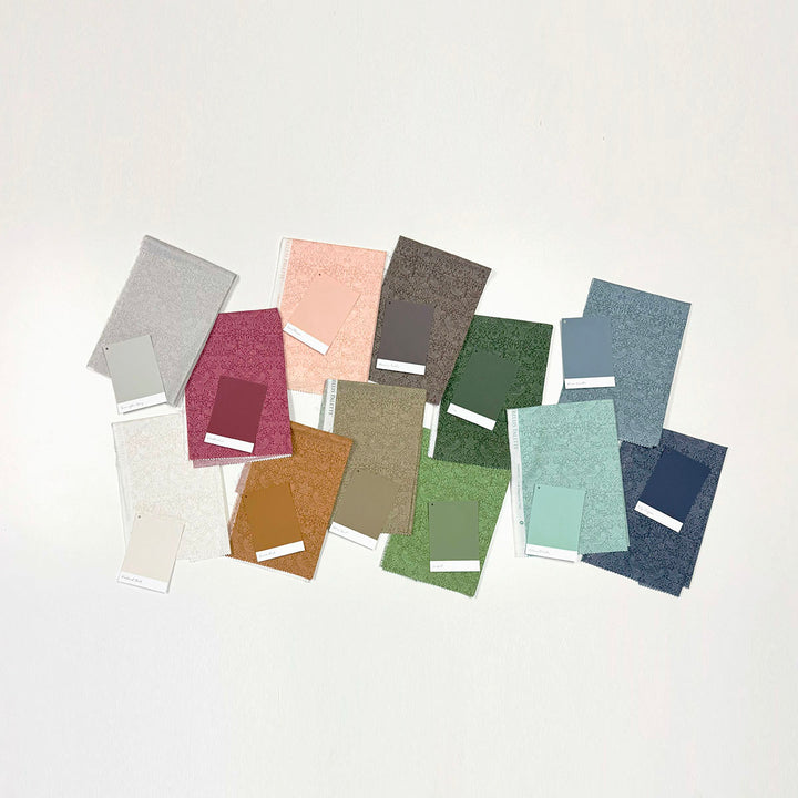 The Trellis Palette - Tonal Strawberry Fat Quarter Bundle, 12 pcs