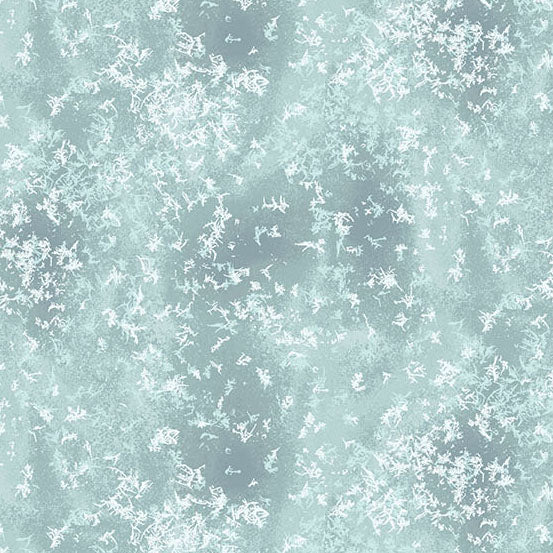 Nordic Solstice 10638-LB Frosted Lake Glacial Mist puuvillakangas – vaaleansininen jäätekstuuri tilkkutyöhön