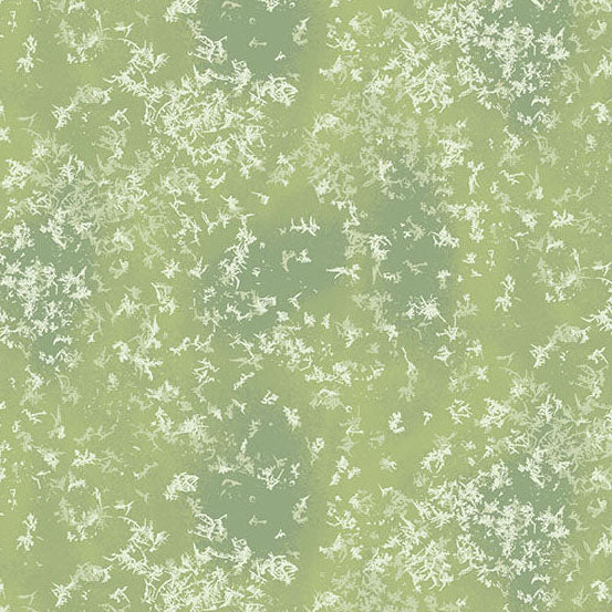 Nordic Solstice 10638-LG Frosted Lake Lichen Sage puuvillakangas – vaaleanvihreä jäätekstuuri tilkkutyöhön