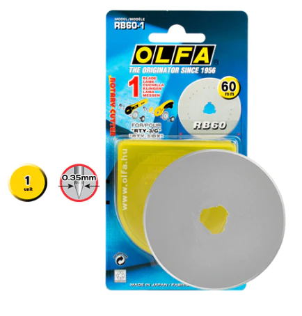 Olfa RB60-1, roller cutter spare blade 60mm