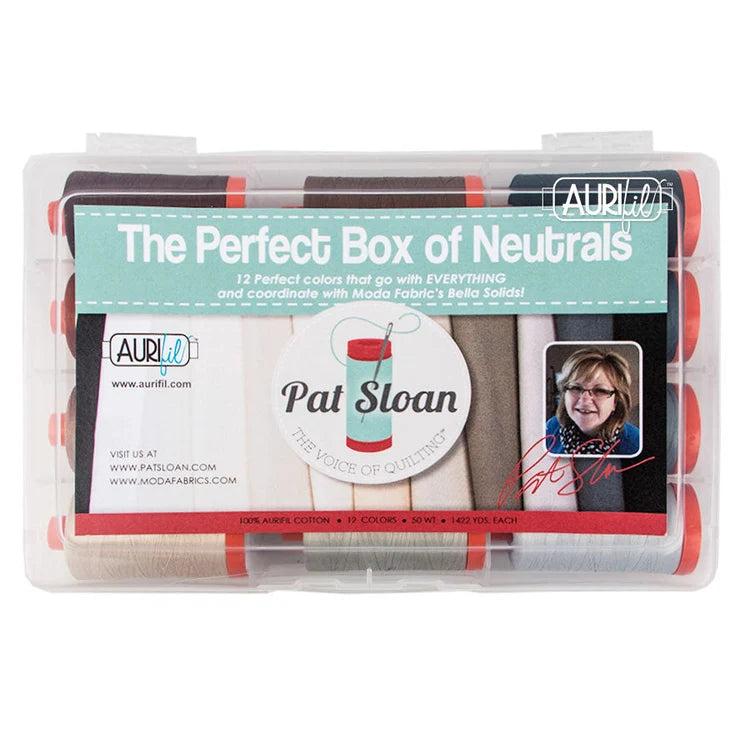 Rasia: Aurifil Perfect Box of Neutrals -lankapaketti lahjarasiassa