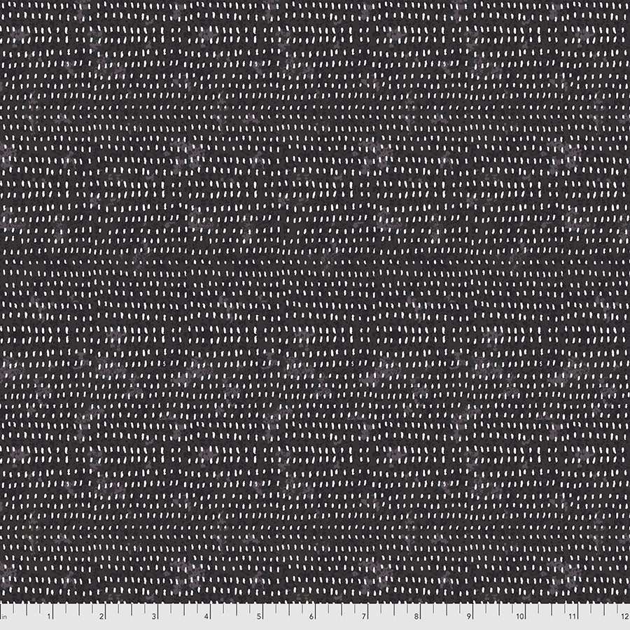 Cori Dantini - Seeds Charcoal – black cotton fabric with small patterns