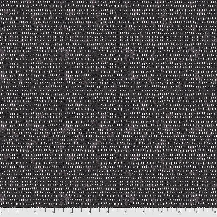 Cori Dantini - Seeds Charcoal – black cotton fabric with small patterns