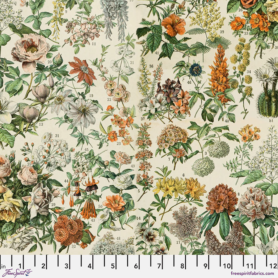 Tim Holtz - Eclectic Elements/Palette Orange Botanical PWTH237.ORANGE cotton fabric