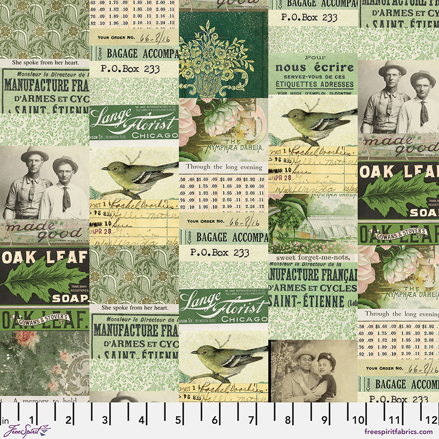 Tim Holtz Palette Green Fat Quarter 10-delad tygbunt