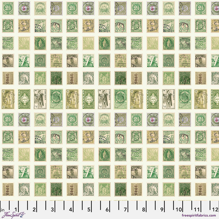 Tim Holtz Palette Vihreä Fat Quarter 10 palan kangasnippu