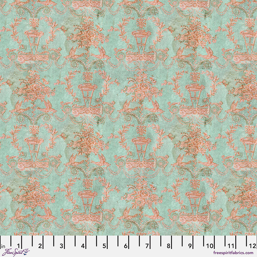 Tim Holtz Palette Teal Fat Quarter 10 stycken tygbunt