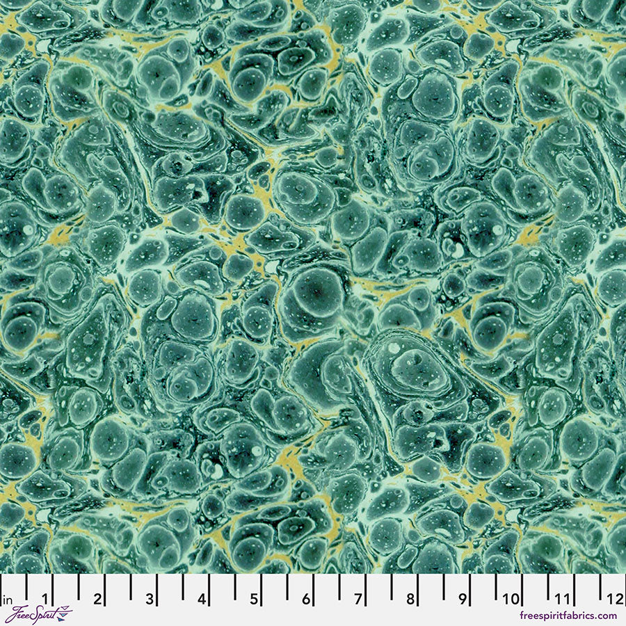 Tim Holtz Palette Teal Fat Quarter 10 stycken tygbunt