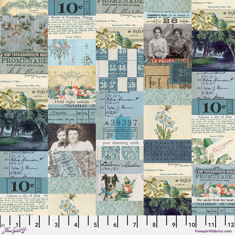 Tim Holtz Palette Blue Fat Quarter 10-delad tygbunt