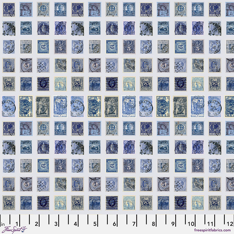 Tim Holtz Palette Indigo Fat Quarter 10 palan kangasnippu