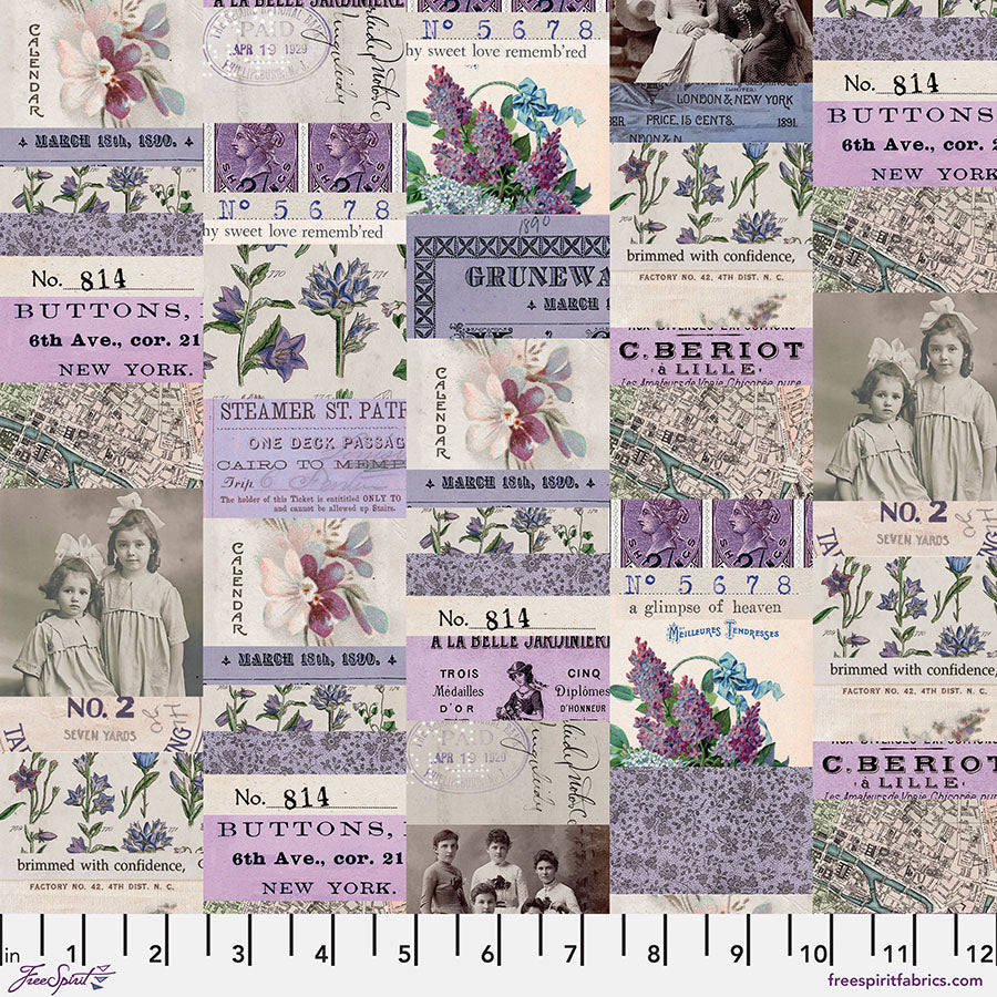 Tim Holtz Palette Purple Fat Quarter 10-delad tygbunt