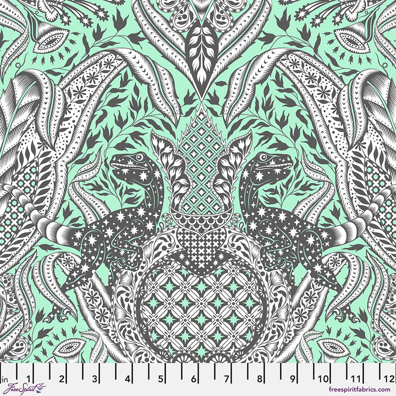 Tula Pink, ROAR! - Gift Rapt Mint PWTP224.MINT puuvillakangas