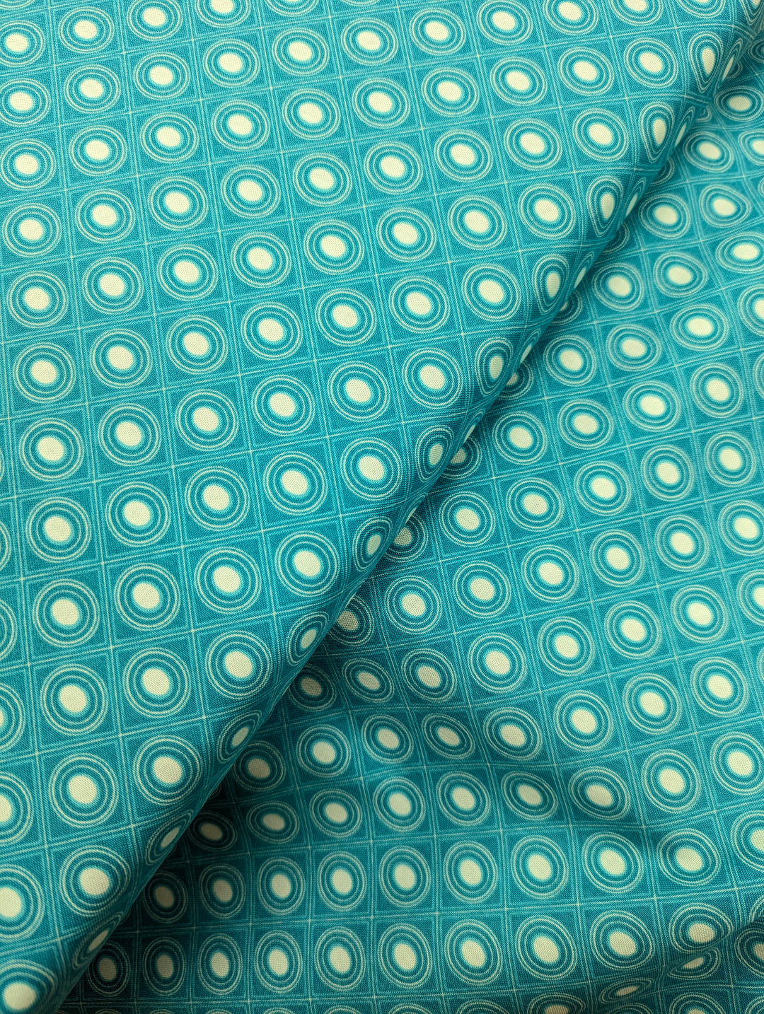 Franny and Jane - Coledale 47525-16 Diamonds Turquoise puuvillakangas