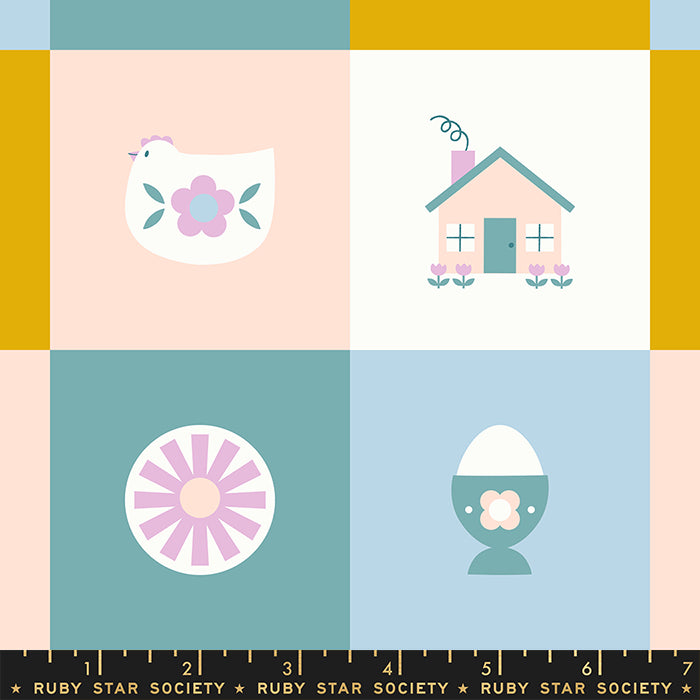 Picture Book Memory Cards -paneelin yksityiskohta – pastellisävyiset ruudut lasten kuvioilla