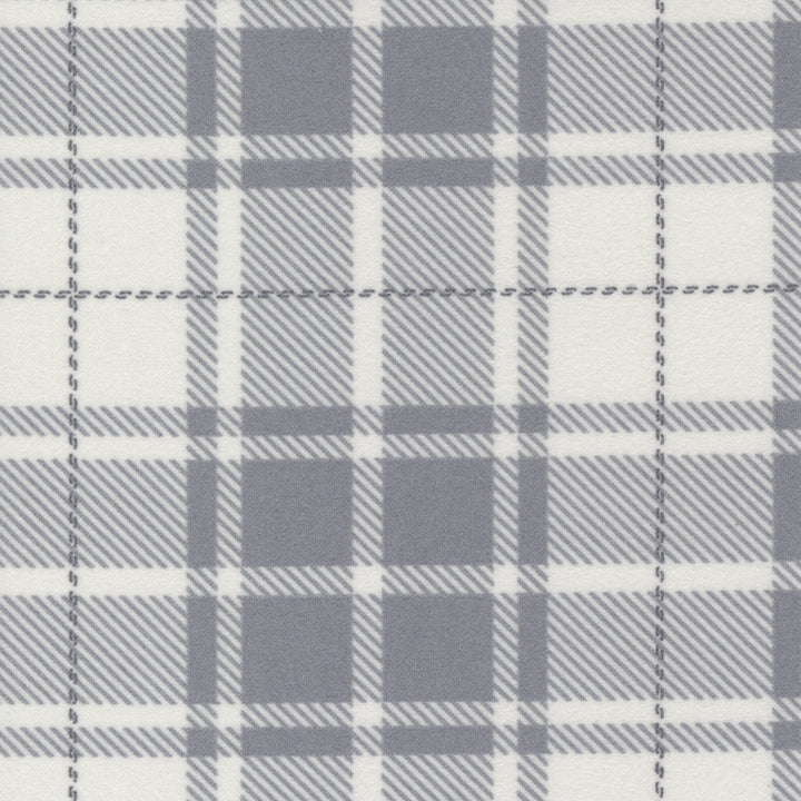Harmaa-valkoinen ruudullinen flanellipuuvillakangas Autumn Gatherings -kokoelmasta, Primitive Gatherings