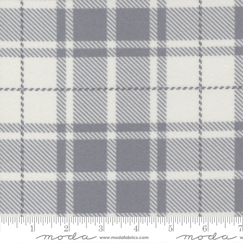 Harmaa-valkoinen ruudullinen flanellipuuvillakangas Autumn Gatherings -kokoelmasta, Primitive Gatherings