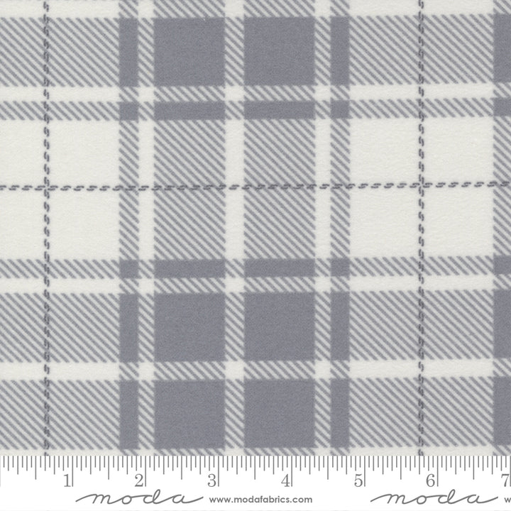 Harmaa-valkoinen ruudullinen flanellipuuvillakangas Autumn Gatherings -kokoelmasta, Primitive Gatherings
