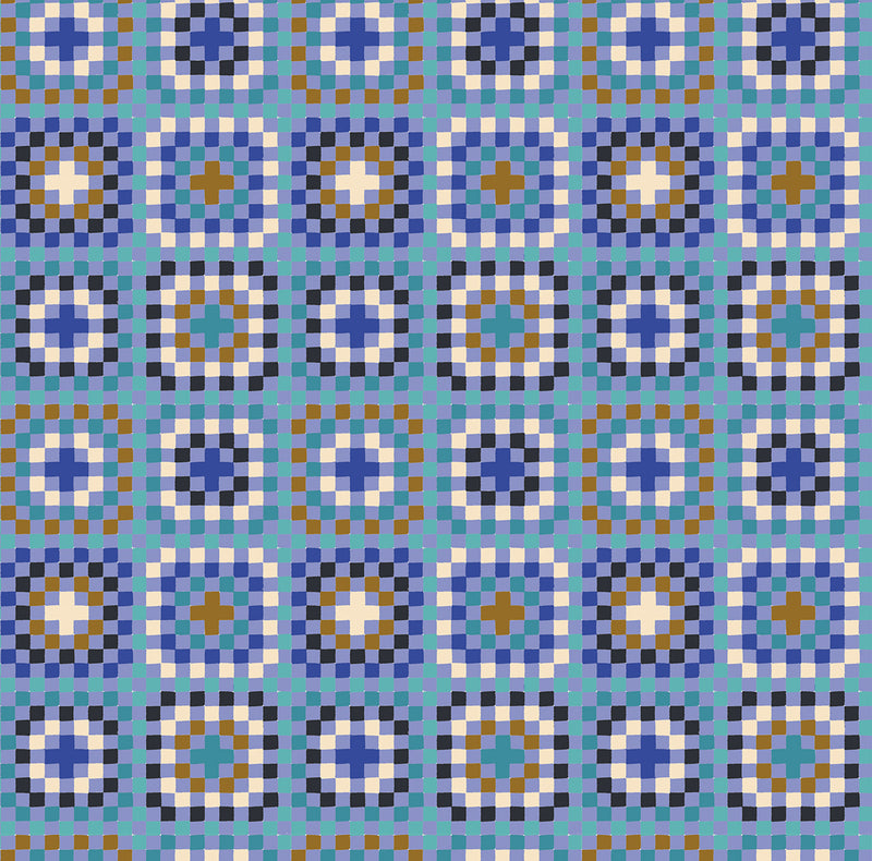 Ruby Star Society - Meadow Star Granny Square Dusk RS4101-11 puuvillakangas