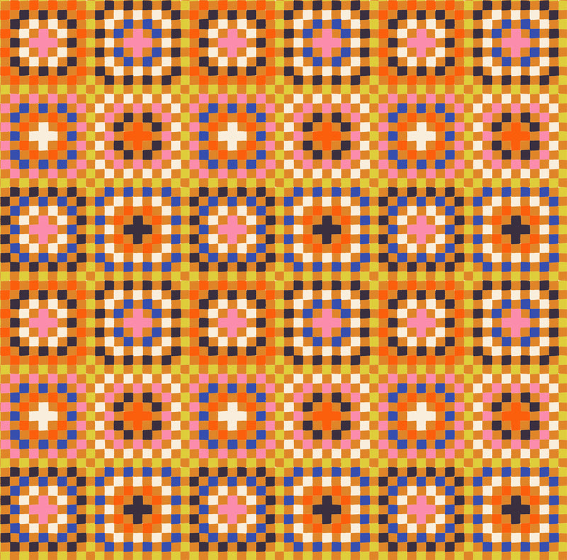 Ruby Star Society - Meadow Star Granny Square Caramel RS4101-13 puuvillakangas