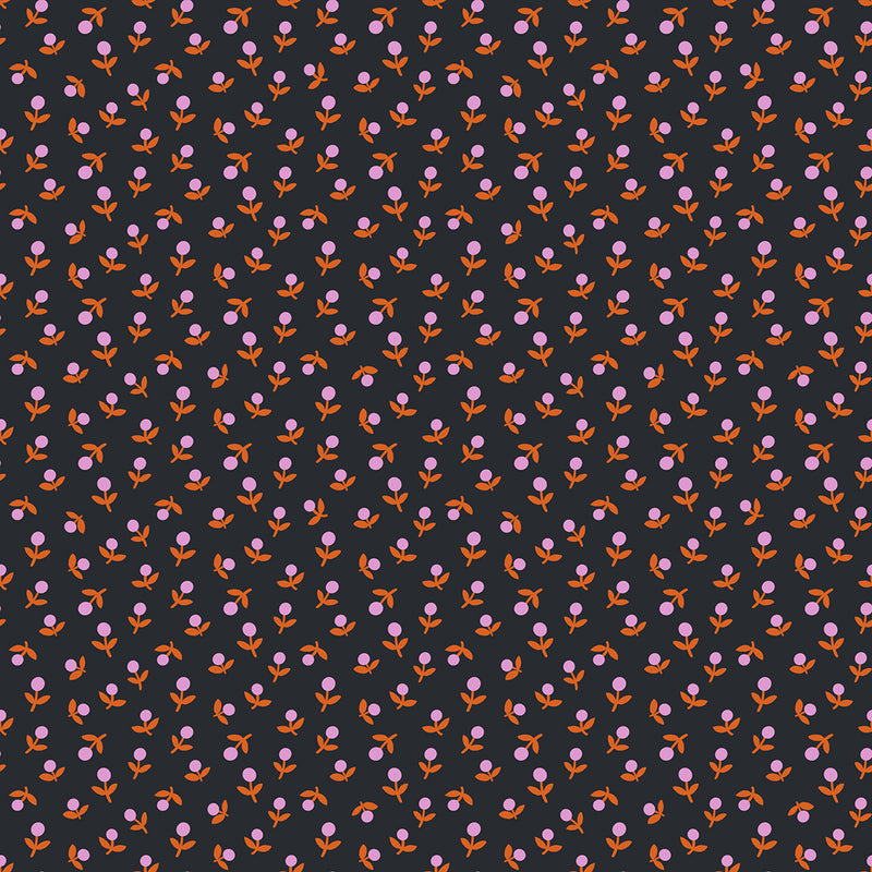 Ruby Star Society - Meadow Star Sprout Soft Black RS4103-15 puuvillakangas