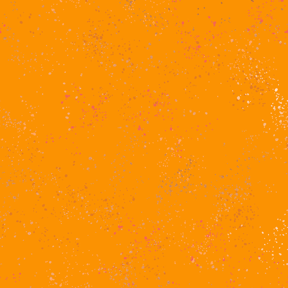 Ruby Star Society - Speckled RS5027-100M Clementine puuvillakangas maaliroiske-tekstuurilla, suunniteltu Rashida Coleman-Halen toimesta.
