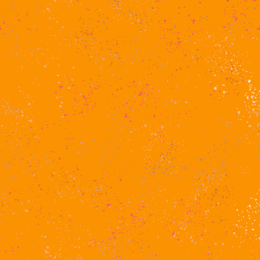 Ruby Star Society - Speckled RS5027-100M Clementine puuvillakangas maaliroiske-tekstuurilla, suunniteltu Rashida Coleman-Halen toimesta.