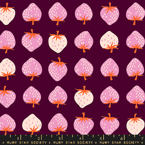 Ruby Star Society Strawberry Deep Plum -puuvillakangas 