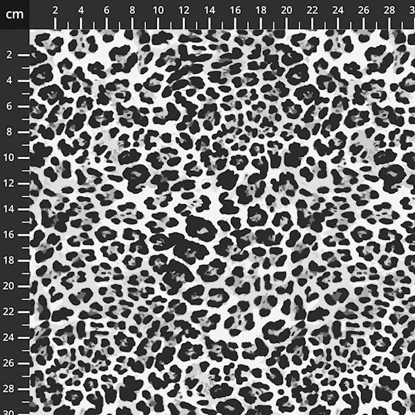 Mustavalkoinen leopardiprintti – SF Design Studio Wild Spirit 4504-116 puuvillakangas.