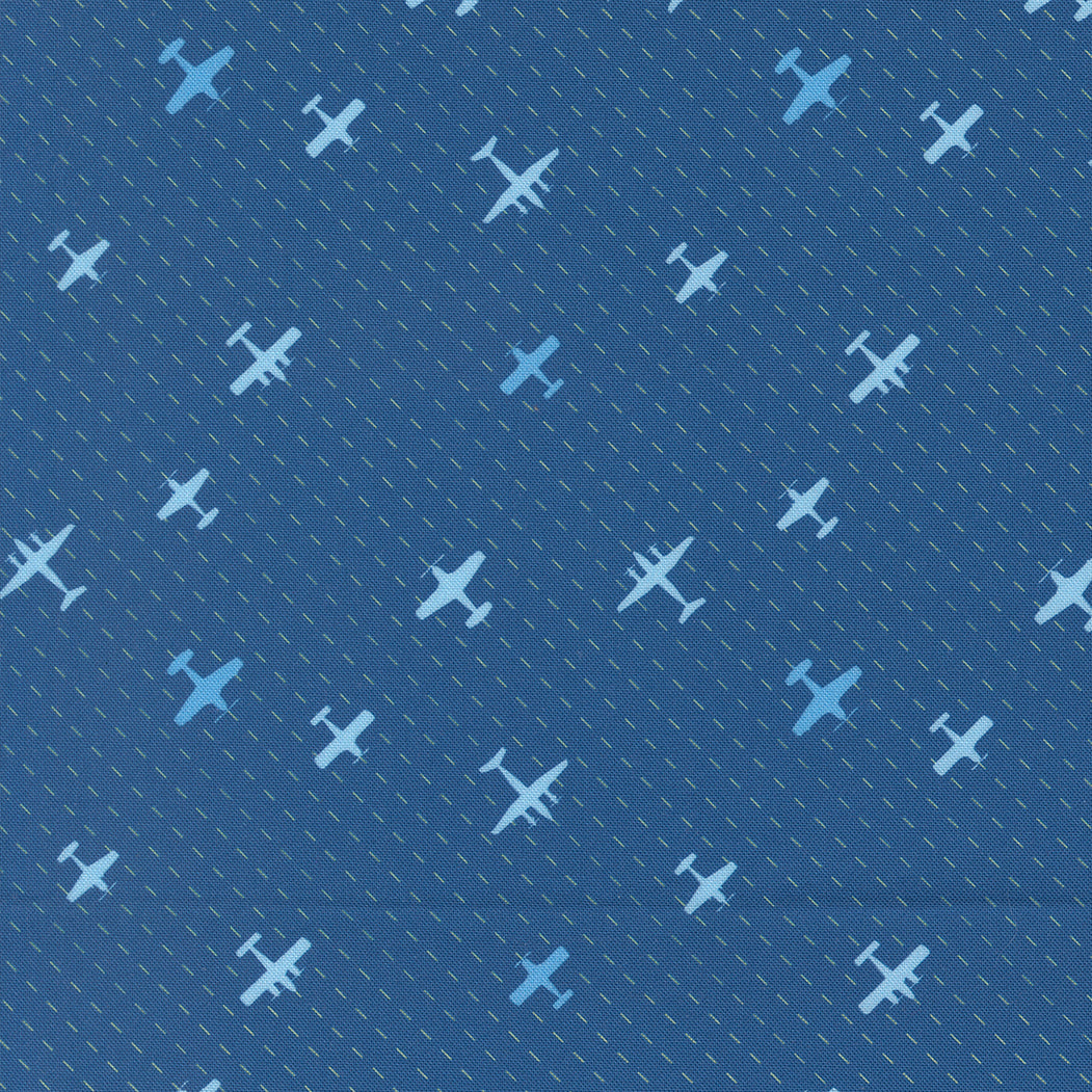 Sariditty High Flight 45064-17 Flight Path Harbor
sininen lentokonekuvioinen puuvillakangas