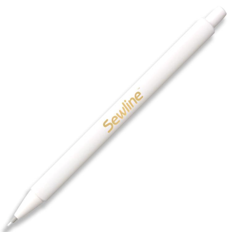 Sewline Click-Pencil merkkauskynä 1,3mm valkoinen, klikkaustoiminnolla varustettu kangaskynä