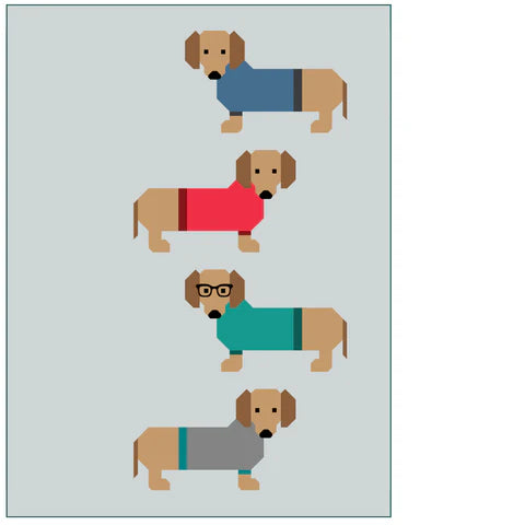 Elizabeth Hartman - Dogs in Sweaters EH-034 patchwork instructions (paper version)