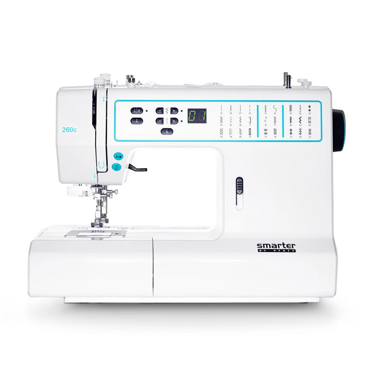 Smarter by Pfaff 260c ompelukone, elektroninen, 27 ommelta, kovakantinen suojakotelo