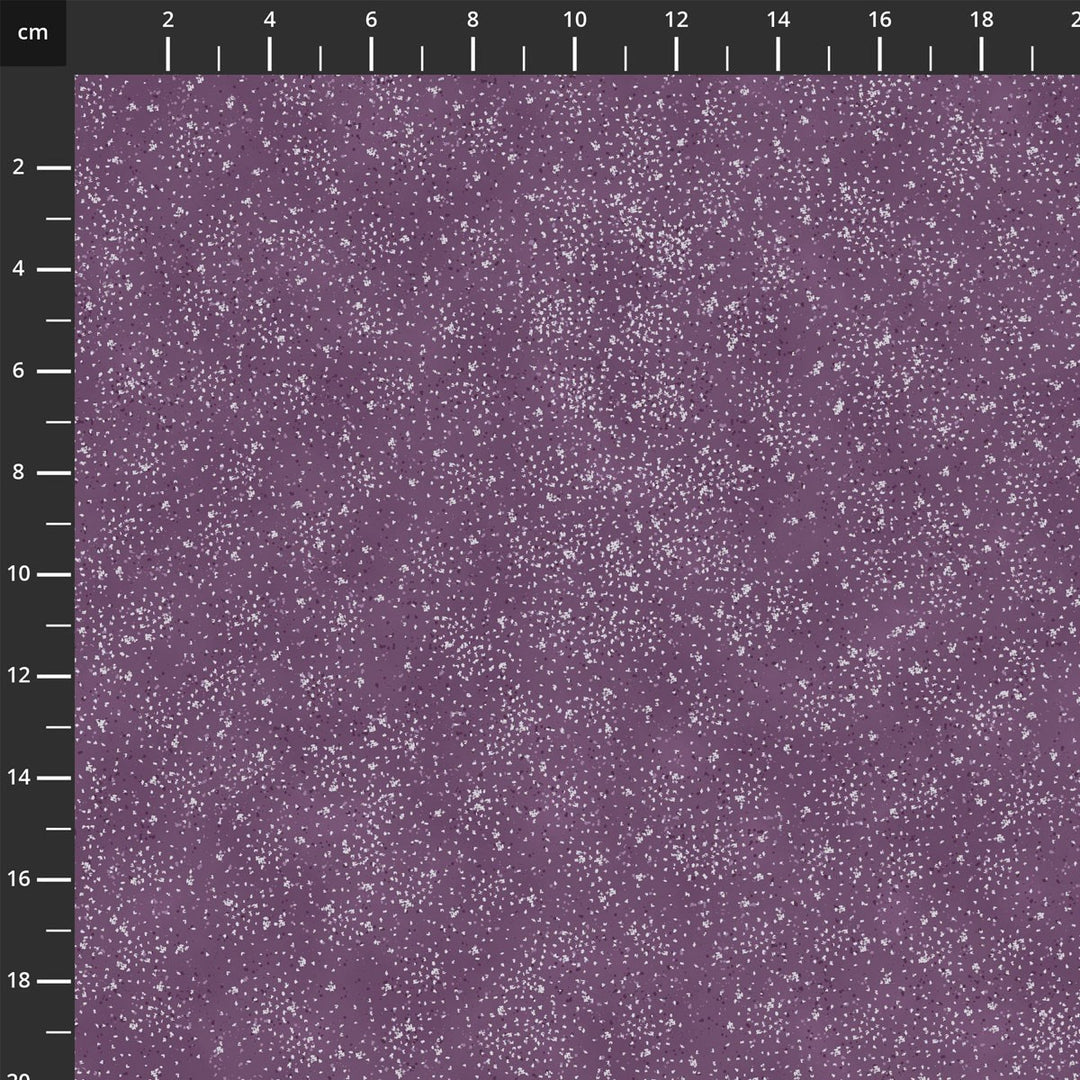 Violetti joulukangas, jossa hopeisia täpliä – Stof Fabrics We Love Christmas