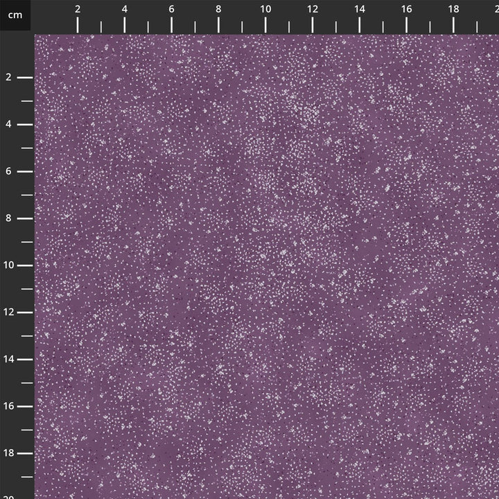 Violetti joulukangas, jossa hopeisia täpliä – Stof Fabrics We Love Christmas