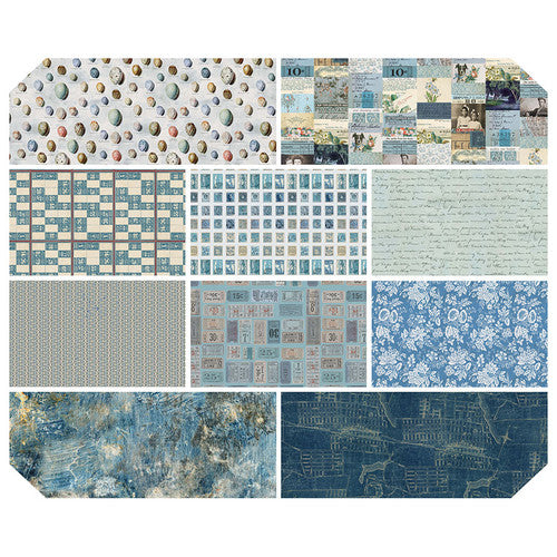 Tim Holtz Palette Blue FQ bundle