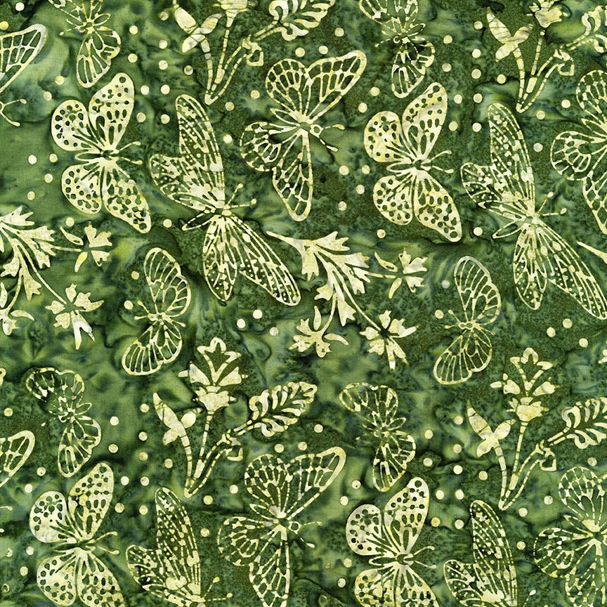 Tonga Batiks Rose Petal - Butterflies and Milkweed Plants Leaf B2308 cotton fabric batik