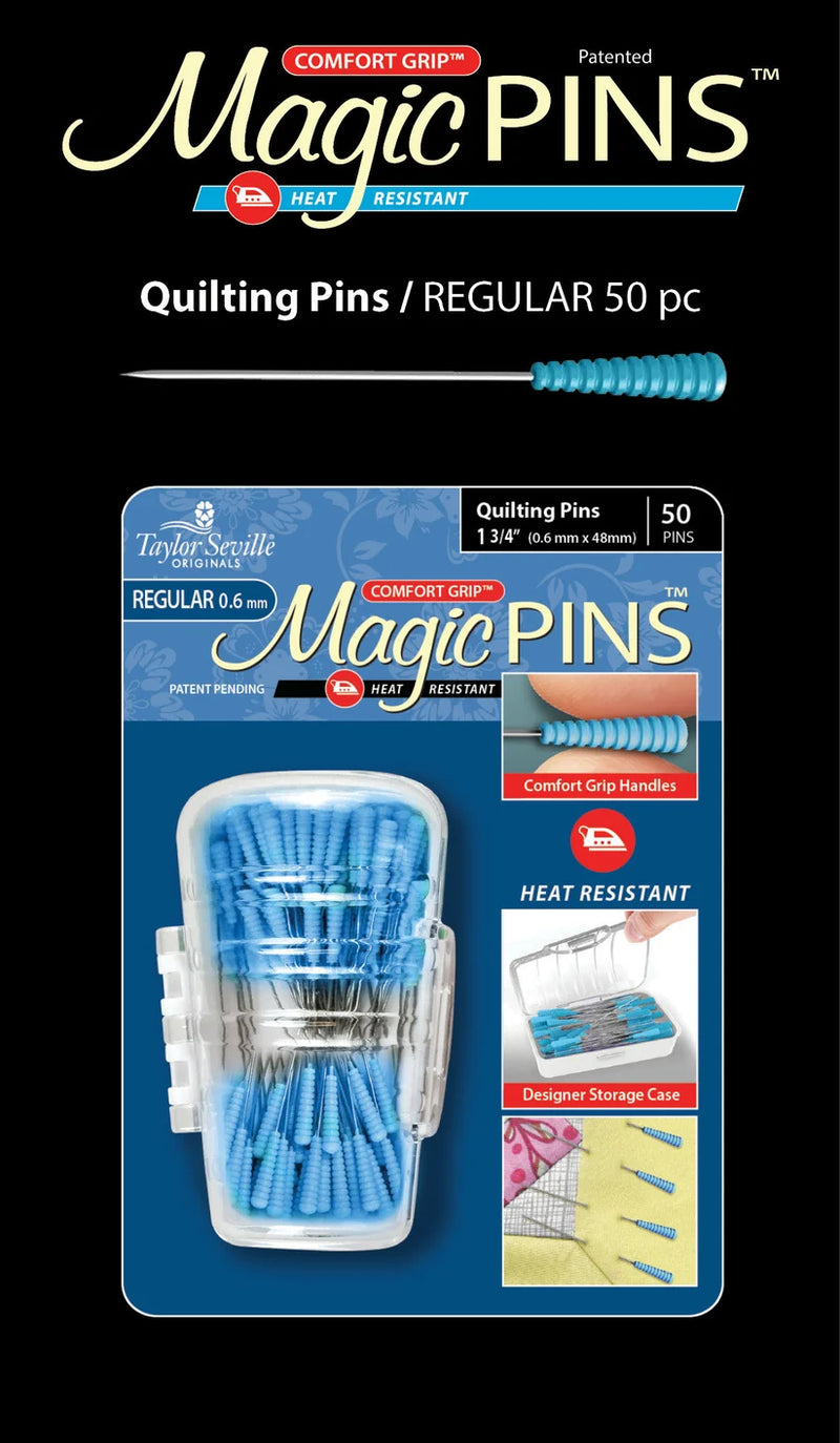 Taylor Seville Magic Pins Quilting Regular -tilkkutyönuppineulat, 50 kpl pakkaus